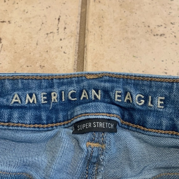 American Eagle Outfitters Super Stretch Skinny Jeans, Raw Hem, Size 8 Regular - Picture 2 of 8